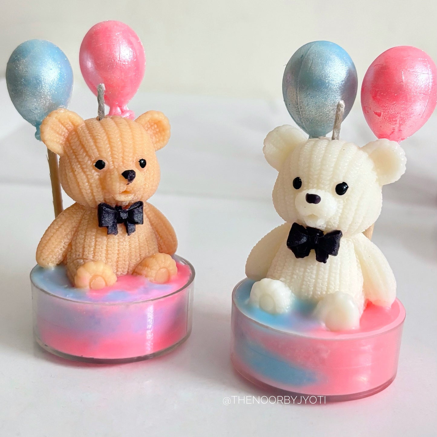 Teddy T-Light Baby Shower Candle